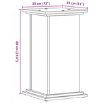 vidaXL Support pour plantes vieux bois 33x33x60 cm bois d'ingénierie