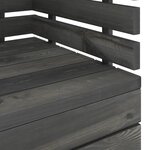 vidaXL Salon palette de jardin 7 Pièces Bois de pin massif Gris foncé