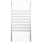 vidaXL Enclos de bain 120x68x130 cm verre trempé rayures
