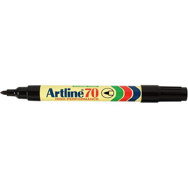 Marqueur '70' permanent indélébile pointe conique 1,5 mm noir ARTLINE