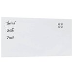 vidaXL Tableau noir magnétique mural Blanc 100x50 cm Verre trempé