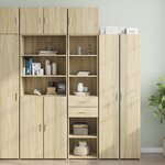 vidaXL Armoire de rangement mince chêne sonoma 45x42 5x225 cm