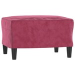 vidaXL Ensemble de canapés 3 Pièces avec coussins rouge bordeaux velours