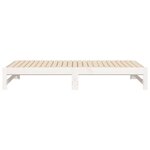 vidaXL Lit coulissant Blanc 2x(75x190) cm Bois de pin massif