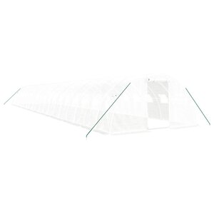 vidaXL Serre avec cadre en acier blanc 80 m² 20x4x2 m