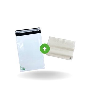 Kit colis Vinted - 10 enveloppes plastique N°2 (230x330 mm) + 10 pochettes porte-documents