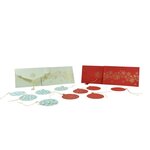 PAPERTREE ANASTASIA Lot de 5 Enveloppes cadeau 19x10cm  Ivoire/Or