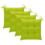 vidaXL Ensemble à manger d'extérieur pliable 5Pièces avec coussins Bambou
