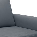 vidaXL Ensemble de canapés 2 Pièces avec coussins Gris foncé Velours