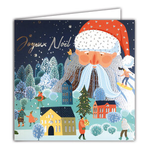 Carte Joyeux Noël avec Enveloppe Blanche 15x15cm
