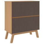 vidaXL Armoire à tiroirs OLDEN gris et marron bois de pin solide