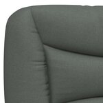 vidaXL Cadre de lit avec tête de lit Gris foncé 100x200 cm Tissu