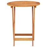 vidaXL Table de jardin pliable Ø60x75 cm Bois d'eucalyptus solide