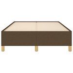 vidaXL Cadre de lit marron foncé 120x190 cm tissu