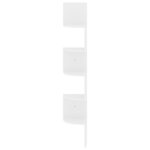 vidaXL Étagère d'angle murale blanc brillant 19x19x123 cm