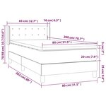 vidaXL Sommier à lattes de lit avec matelas Gris 80x200 cm Similicuir