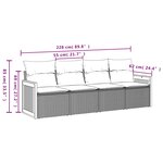 vidaXL Salon de jardin avec coussins 4 Pièces beige résine tressée