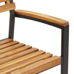 vidaXL Ensemble de salle à manger de jardin 5 pièces en bois d'acacia et métal