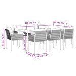 vidaXL Ensemble à manger de jardin 9 Pièces coussins résine tressée acier