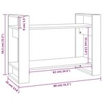 vidaXL Bibliothèque/Séparateur de pièce Gris 80x35x56 5 cm Pin solide