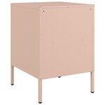 vidaXL Tables de chevet 2 Pièces rose 36x39x50 5 cm acier laminé à froid