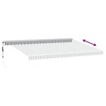 vidaXL Auvent rétractable automatique anthracite et blanc 500x350 cm