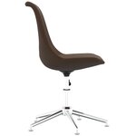 vidaXL Chaises pivotantes à manger lot de 2 marron tissu