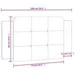 vidaXL Coussin de tête de lit gris 100 cm similicuir