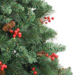 vidaXL Sapin de Noël artificiel avec pommes de pin et baies 240 cm