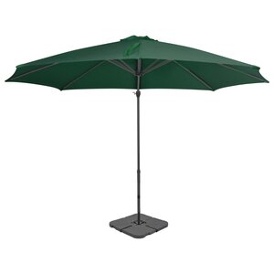 vidaXL Parasol de jardin avec base portable vert