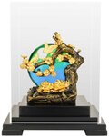 Pièce de monnaie en Cupronickel - Or g Millésime 2024 Miniature with Glass AUSPICIOUS MAGPIE WITH PEONY