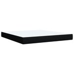 vidaXL Sommier à lattes de lit avec matelas Noir 180x200 cm Tissu