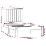 vidaXL Cadre de lit Blanc Bois de pin massif 100x200 cm