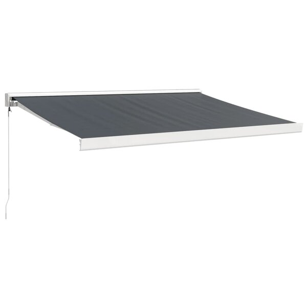 vidaXL Auvent rétractable anthracite 3 5x2 5 m tissu et aluminium