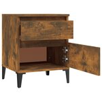 vidaXL Tables de chevet 2 Pièces Chêne fumé 40x35x50 cm