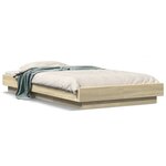 vidaXL Cadre de lit chêne sonoma 100x200 cm bois d'ingénierie