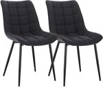 Chaises de cuisine en lin 2 pièces gris foncé 19_0000535