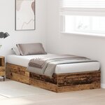 Lit de rangement vidaXL en bois ancien 90x200 cm