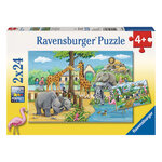 Ravensburger puzzles 2x24 pièces - bienvenue au zoo