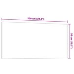 vidaXL Tableau noir magnétique mural Blanc 100x50 cm Verre trempé