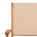 vidaXL Ensemble à manger de jardin 5 Pièces beige tissu et bois massif