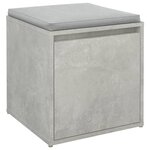 VidaXL Tiroir boîte Gris béton 40 5x40x40 cm Bois d'ingénierie