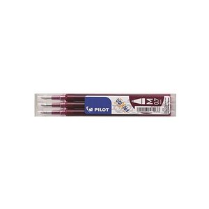 Lot de 3 recharge roller frixion ball bls-fr7 pointe moyenne bordeaux pilot