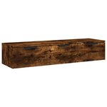 vidaXL Armoire murale Chêne fumé 102x30x20 cm Bois d'ingénierie
