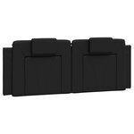 vidaXL Cadre de lit avec lumières LED noir 140x190 cm similicuir