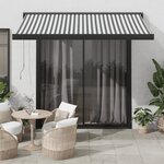 vidaXL Auvent rétractable anthracite et blanc 3 5x2 5m tissu/aluminium