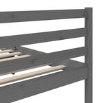 vidaXL Cadre de lit Gris Bois de pin massif 200x200 cm