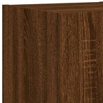 vidaXL Unités murales TV avec LED 6 Pièces chêne marron bois d'ingénierie