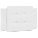 vidaXL Lit avec matelas blanc 90x200 cm similicuir