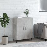 vidaXL Buffet gris béton 69 5x34x90 cm bois d'ingénierie